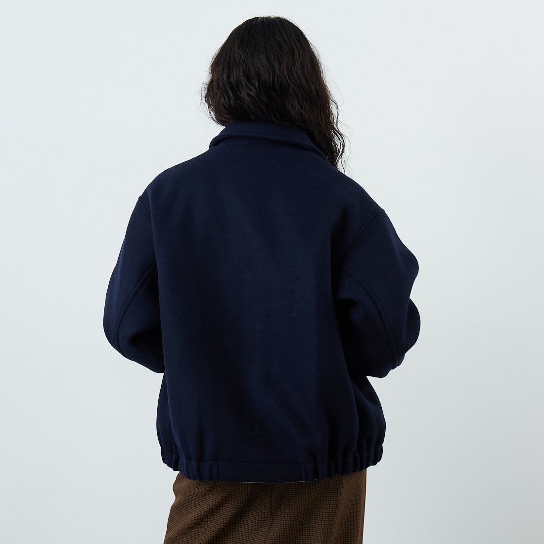 FIDELITY [フィデリティ] ダブルビーバーメルトン スイングトップ [C-24775023] 68 YANKEE &&モデル身長：162cm 着用サイズ：M&&
