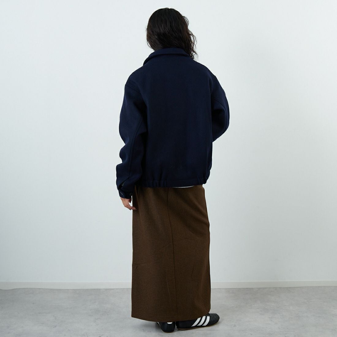 FIDELITY [フィデリティ] ダブルビーバーメルトン スイングトップ [C-24775023] 68 YANKEE &&モデル身長：162cm 着用サイズ：M&&