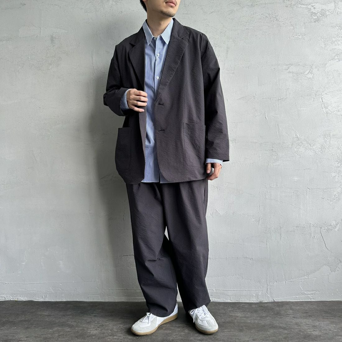 19 CHARCOA&&モデル身長：168cm 着用サイズ：L&&