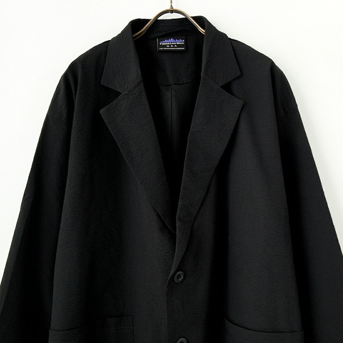 THOUSAND MILE [サウザンド マイル] 別注 シアサッカージャケット&パンツ セットアップ [TM251SS50471-JF] 09 BLACK