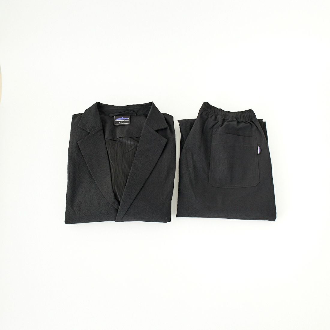 THOUSAND MILE [サウザンド マイル] 別注 シアサッカージャケット&パンツ セットアップ [TM251SS50471-JF] 09 BLACK