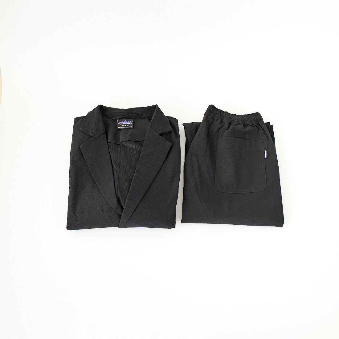 THOUSAND MILE [サウザンド マイル] 別注 シアサッカージャケット&パンツ セットアップ [TM251SS50471-JF] 09 BLACK