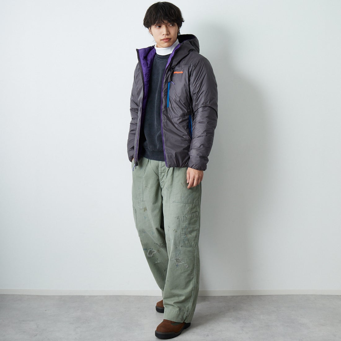 patagonia [パタゴニア] メンズ DASライトフーディ [85301] FGE &&モデル身長：179cm 着用サイズ：S&&