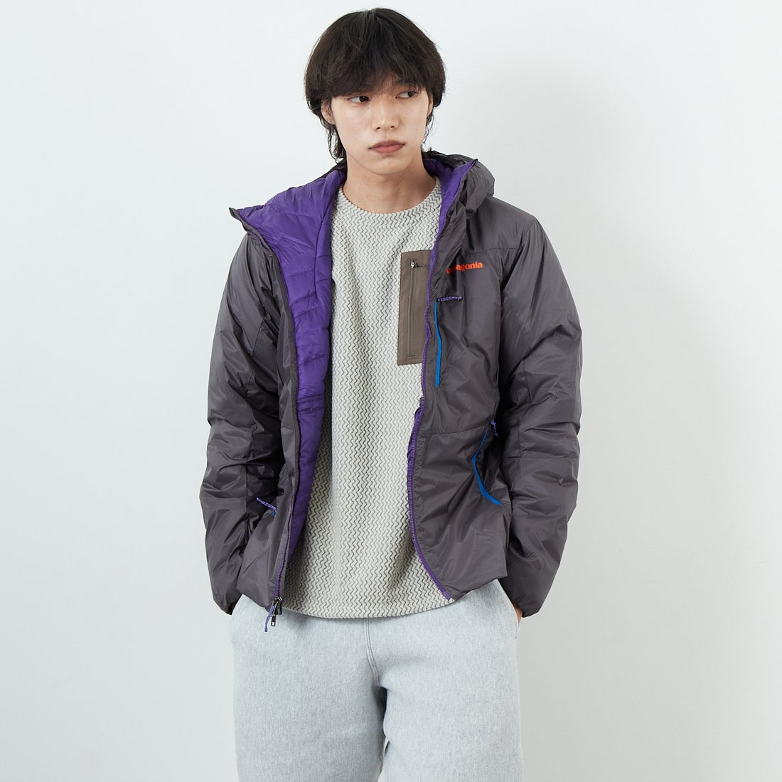 patagonia [パタゴニア] メンズ DASライトフーディ [85301] FGE &&モデル身長：179cm 着用サイズ：M&&