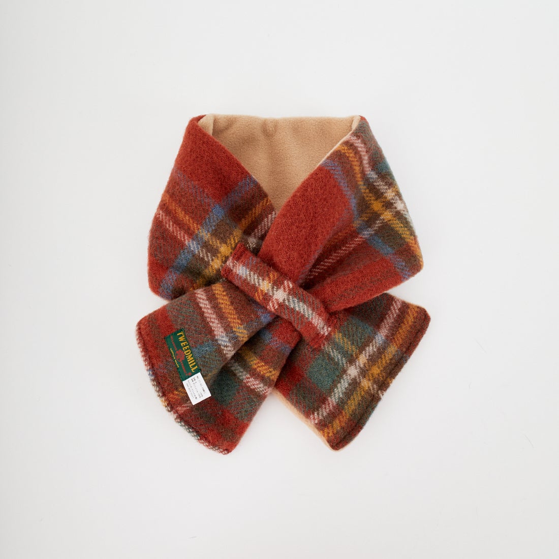 TWEED MILL [ツィードミル] 別注 チェック×フリース リバーシブル差し込みマフラー [17-93-PNWFL-JF] A ROYAL/CM