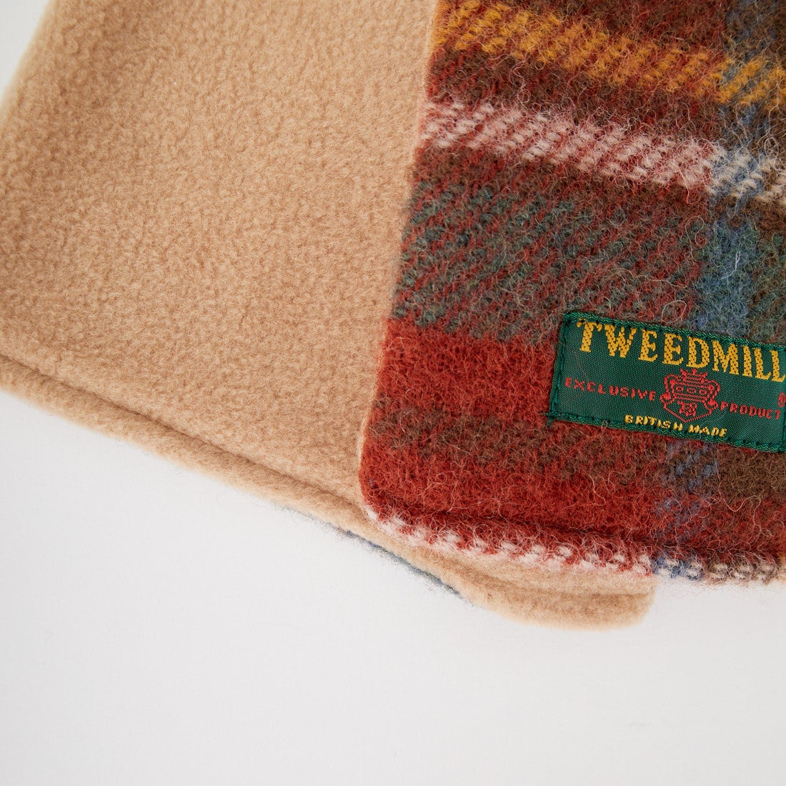 TWEED MILL [ツィードミル] 別注 チェック×フリース リバーシブル差し込みマフラー [17-93-PNWFL-JF] A ROYAL/CM