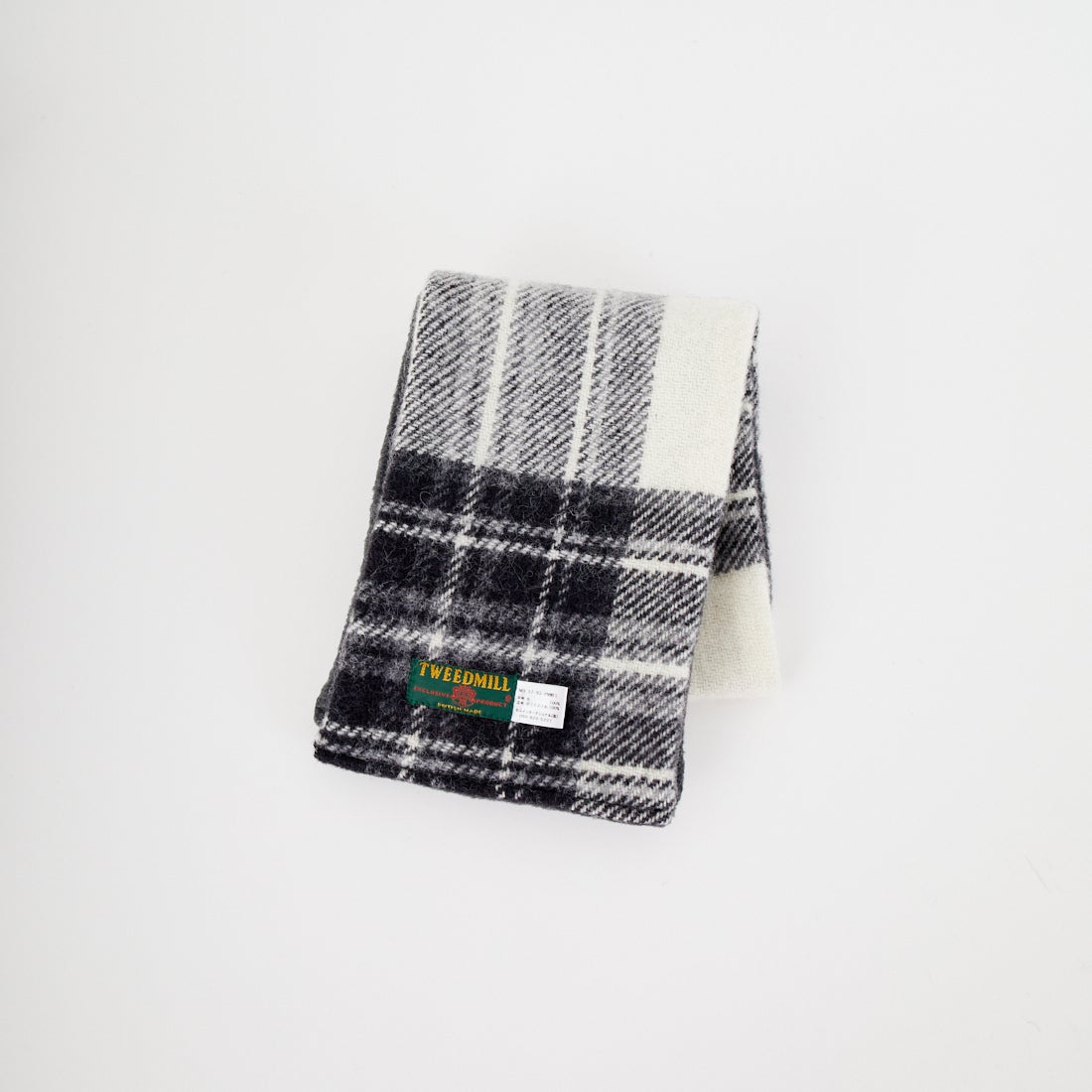 TWEED MILL [ツィードミル] 別注 チェック×フリース リバーシブル差し込みマフラー [17-93-PNWFL-JF] GY D ST/CH