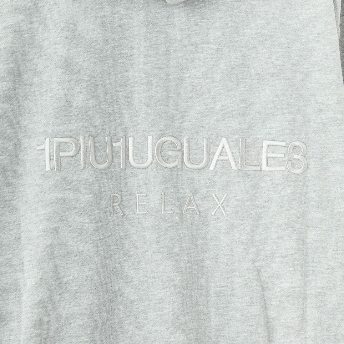 1PIU1UGUALE3 RELAX [ウノ ピゥ ウノ ウグァーレ トレ] 別注 バックロゴ刺繍 スウェットパーカー [USO-24121IN-JF] GRAY