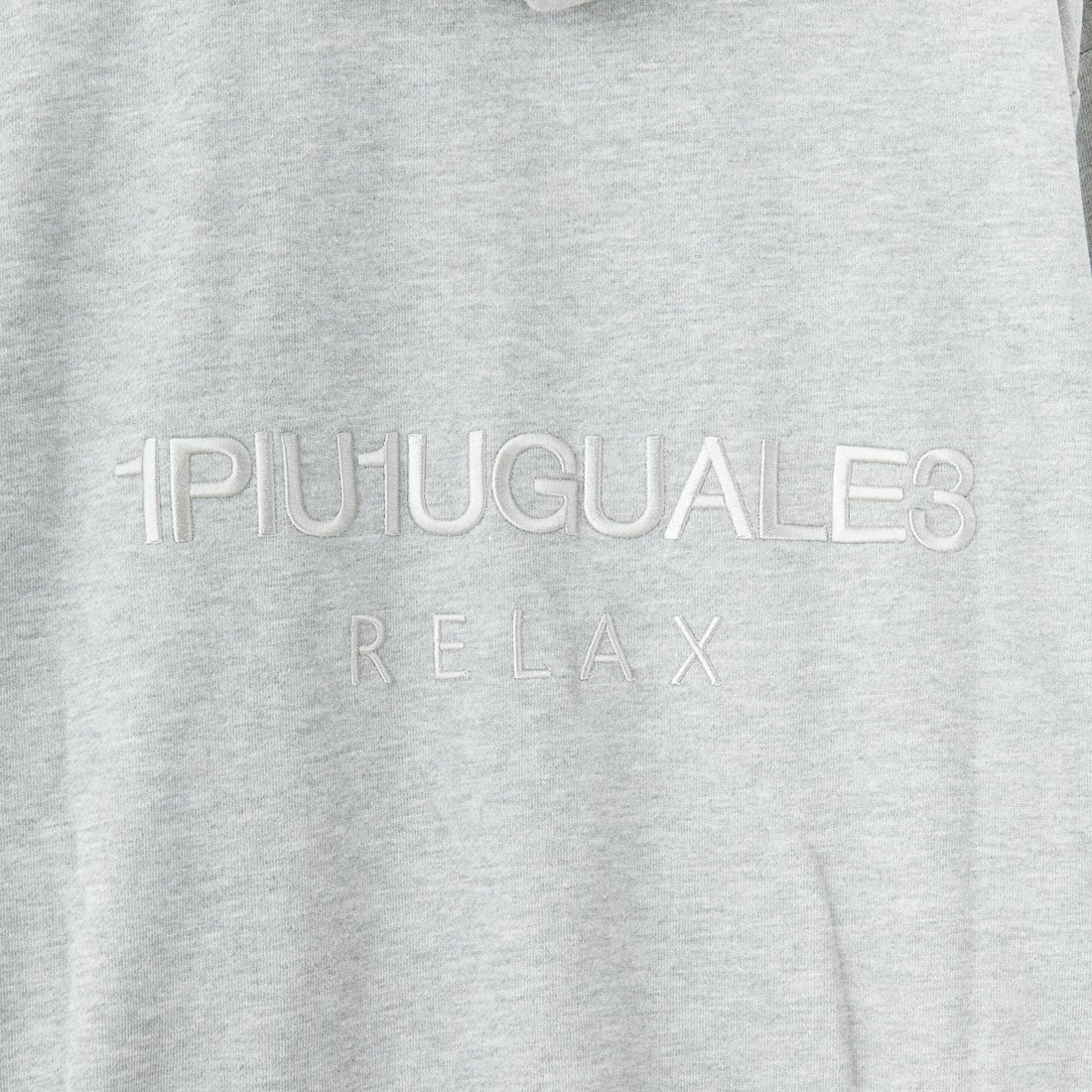 1PIU1UGUALE3 RELAX [ウノ ピゥ ウノ ウグァーレ トレ] 別注 バックロゴ刺繍 スウェットパーカー [USO-24121IN-JF] GRAY