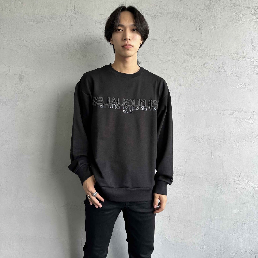 BLACK&&モデル身長：179cm 着用サイズ：XL&&