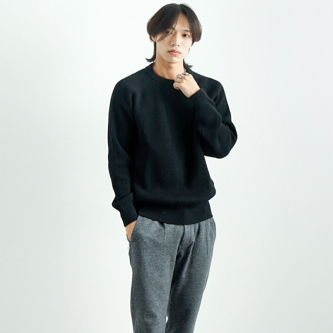 09 BLACK&&モデル身長：179cm 着用サイズ：40&&