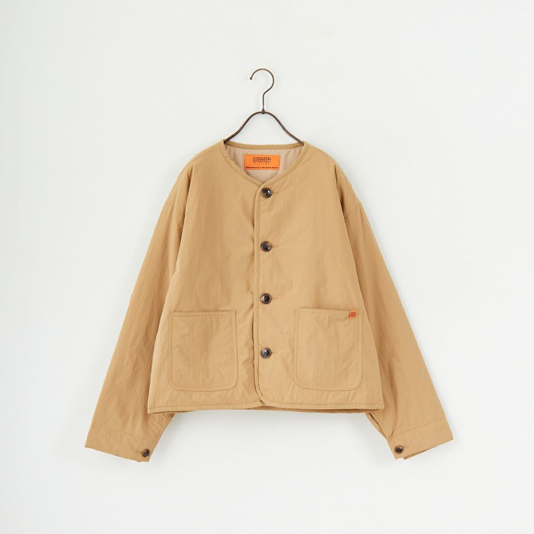 UNIVERSAL OVERALL [ユニバーサルオーバーオール] 別注 中綿入りノーカラージャケット [U2432452IN-JF] BEIGE