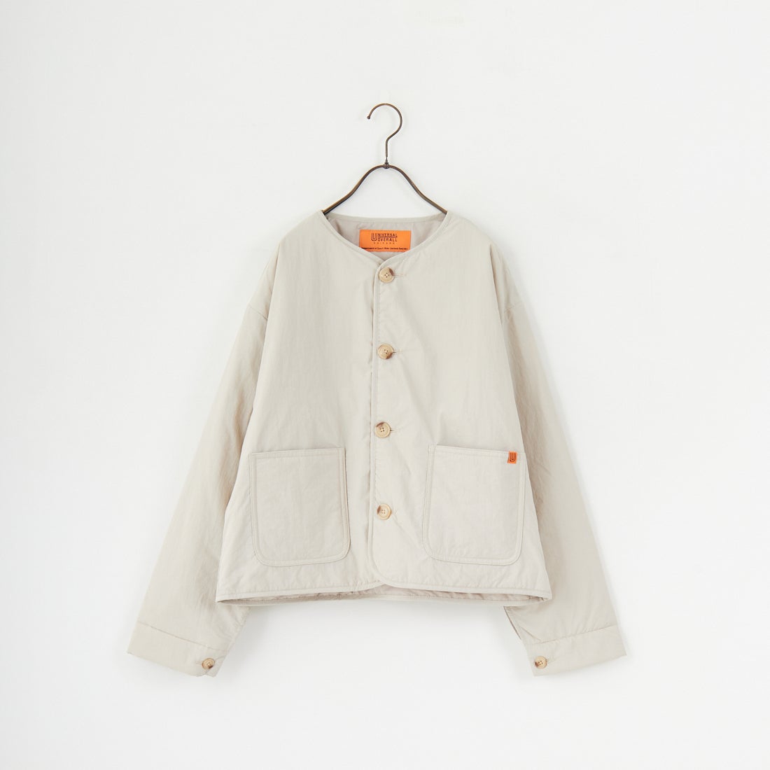 UNIVERSAL OVERALL [ユニバーサルオーバーオール] 別注 中綿入りノーカラージャケット [U2432452IN-JF] L.GRAY
