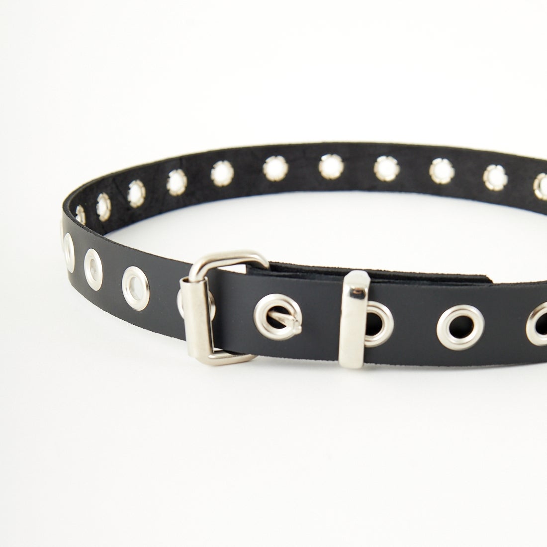 FUNK PLUS [ファンクプラス] レザーアイレットベルト [LEATHER-EYELET125] BLACK
