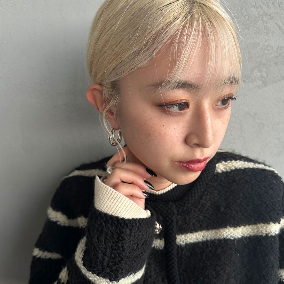 PHILIPPE AUDIBERT [フィリップ オーディベール] CREOLE NEAL PM LATION シルバーフープピアス [BO4760] SILVER