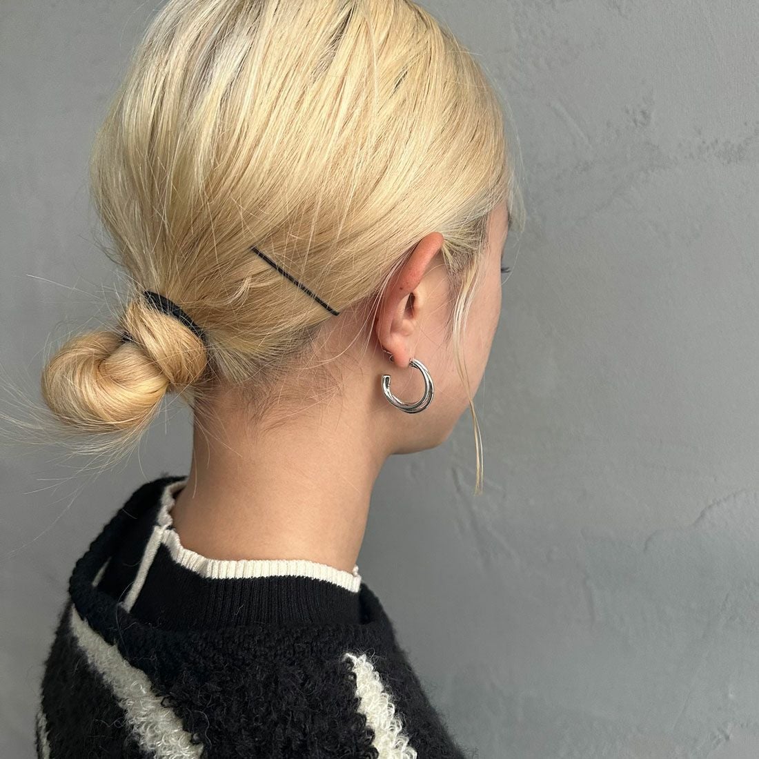 PHILIPPE AUDIBERT [フィリップ オーディベール] CREOLE NEAL PM LATION シルバーフープピアス [BO4760] SILVER