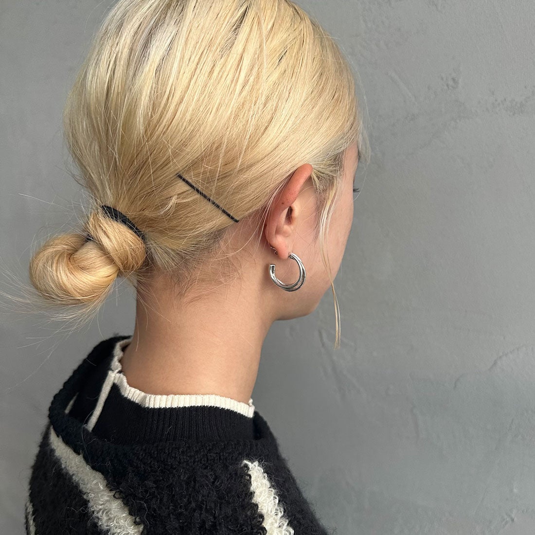 PHILIPPE AUDIBERT [フィリップ オーディベール] CREOLE NEAL PM LATION シルバーフープピアス [BO4760] SILVER