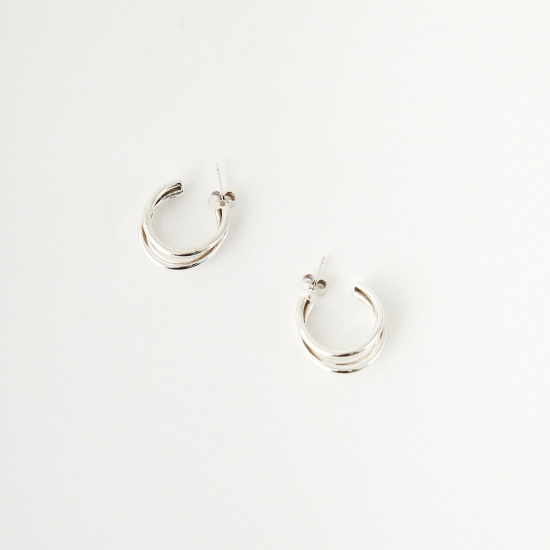 PHILIPPE AUDIBERT [フィリップ オーディベール] CREOLE NEAL PM LATION シルバーフープピアス [BO4760] SILVER