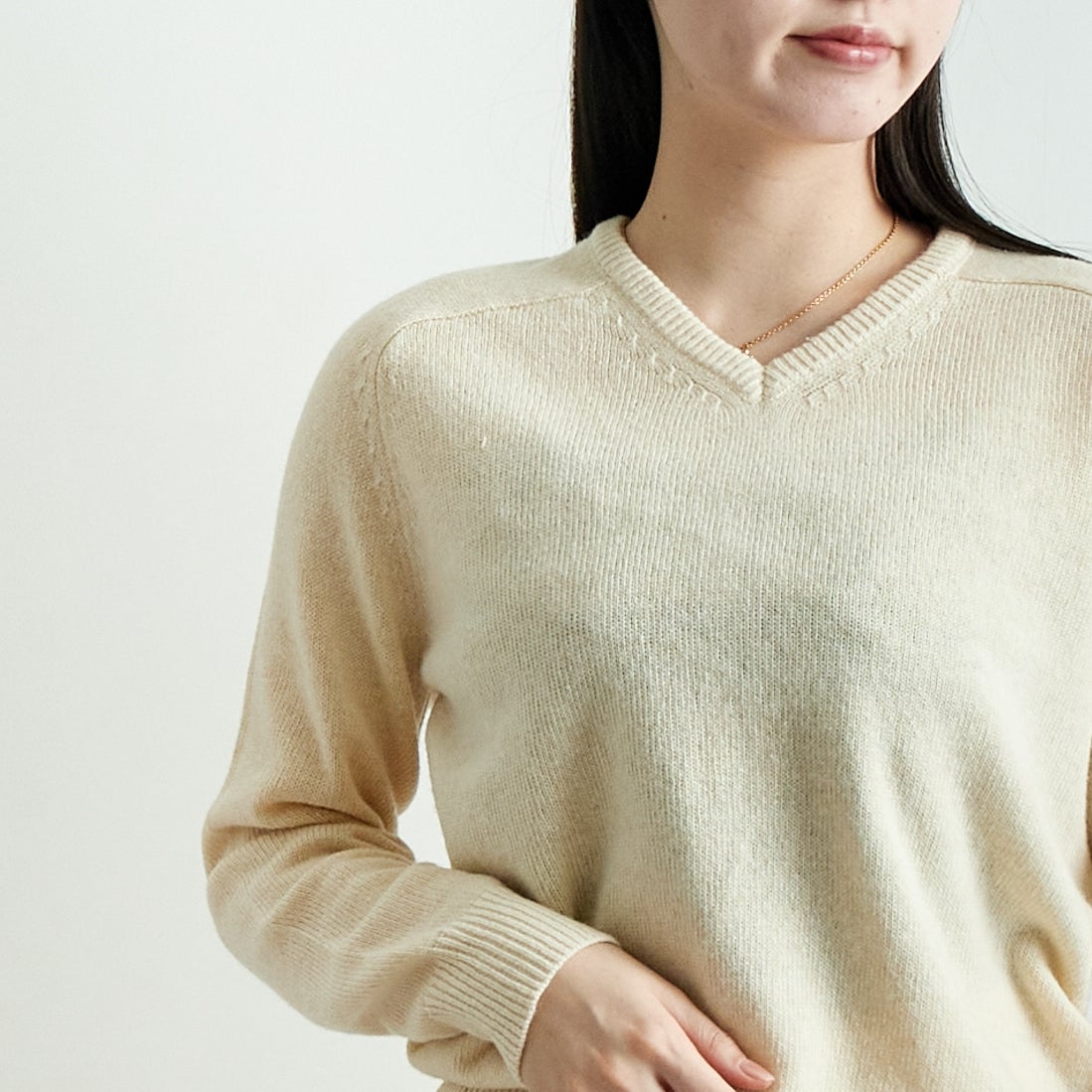 Jeans Factory Clothes [ジーンズファクトリークローズ] スタンダードVネックニット [24FW-IN-001] IVORY