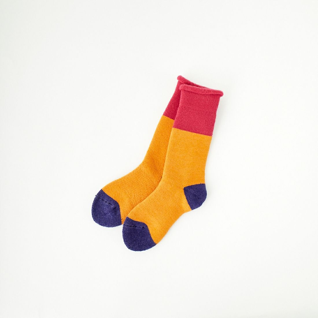 ROTOTO [ロトト] チャンキーパイルブーツソックス [R1572] PINK/ORANG