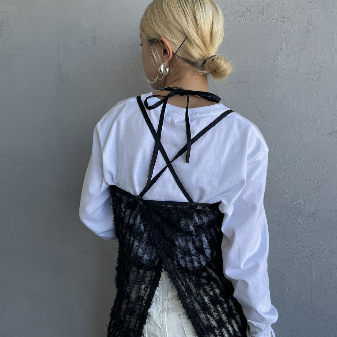 By/m [バイエム] マルチWAY チュールフェザーシアーラップスカート [B24142017] 09 BLACK