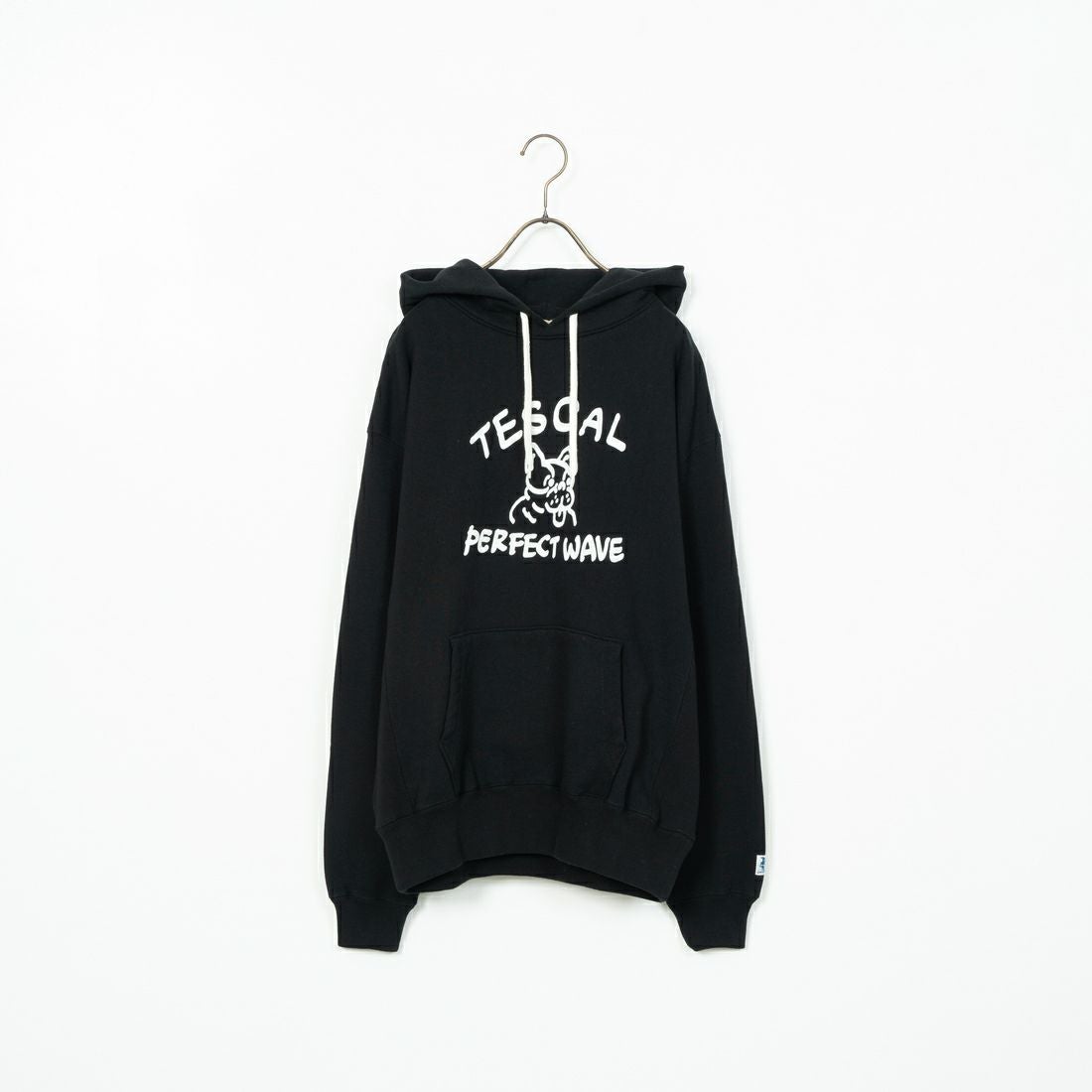 The Endless Summer [エンドレスサマー] 別注 BUHI フロッキーロゴプリント スウェットパーカー [FH-24774506-JF] 01 BLACK