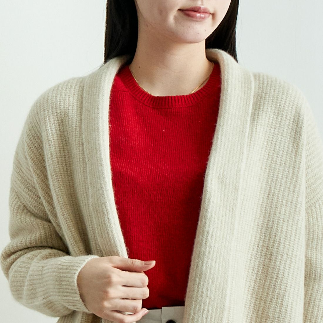 USINE [ユジーヌ] フォックス混ラメトッパーカーディガン [11243817] ｵﾌ