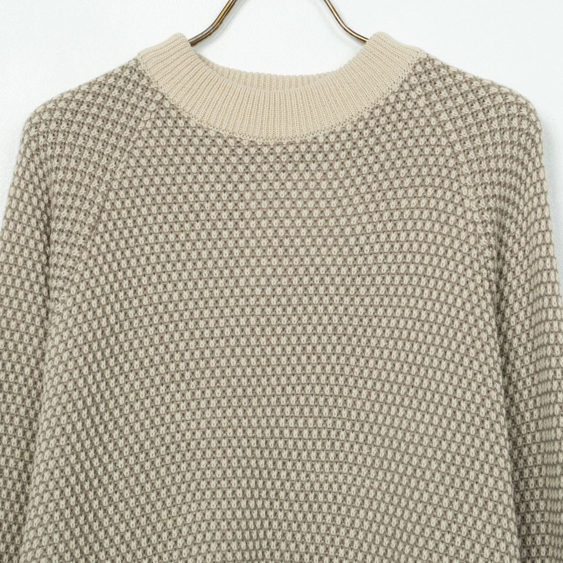 gim × JEANSFACTORY [ジム × ジーンズファクトリー] ウォッシャブルポップコーン編みクルーネックニット [24527589] 303 ｴｸﾘｭ