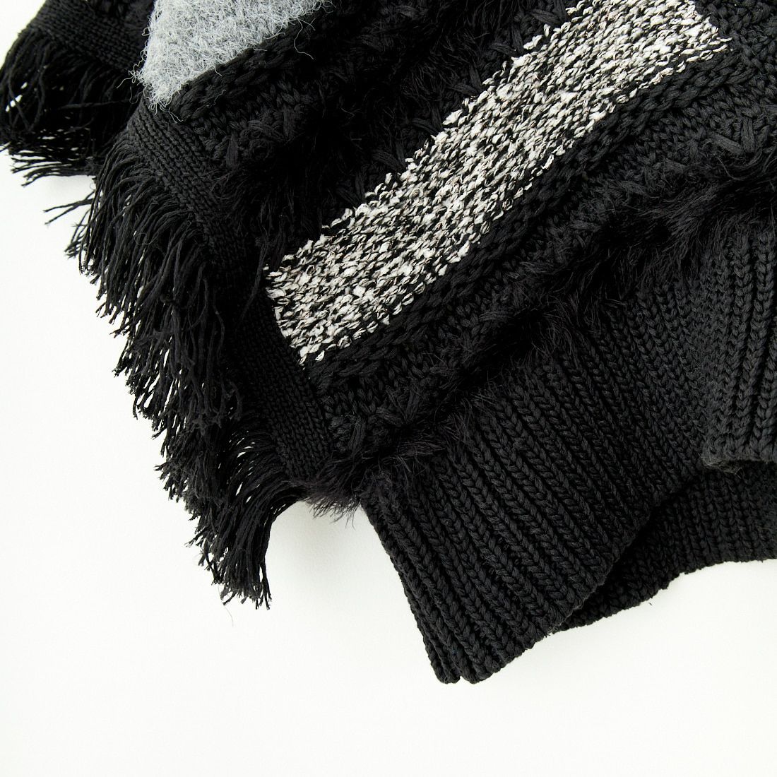 TORRAZZO DONNA [トラッゾドンナ] ファンシーヤーンランダムボーダーベスト [6257-410] 19 BLACK