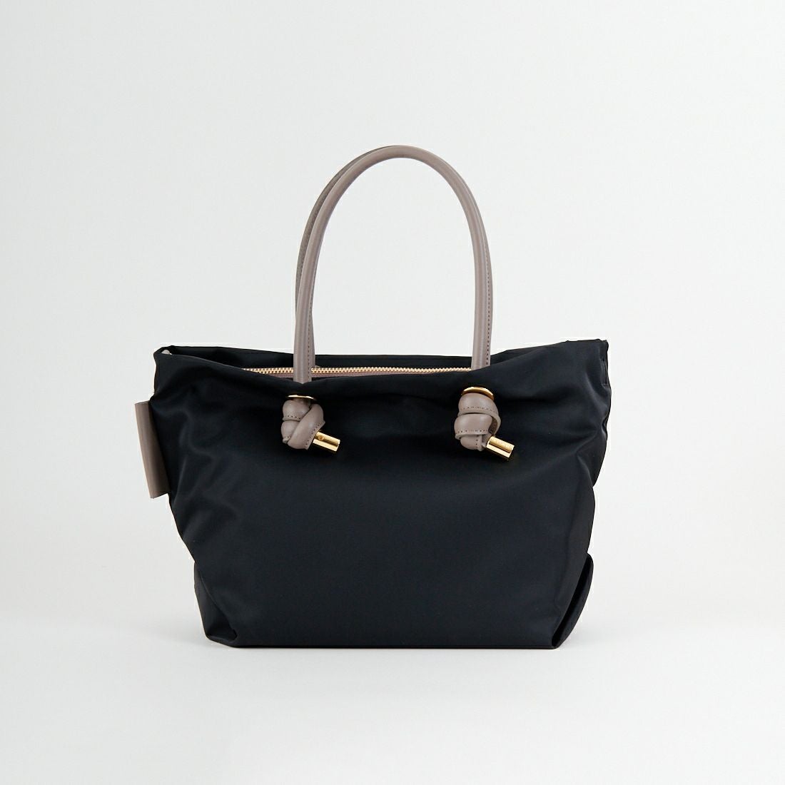 VIOLAd'ORO [ヴィオラドーロ] ノットハンドルナイロントートバッグ [V-2174] BLACK/TAU