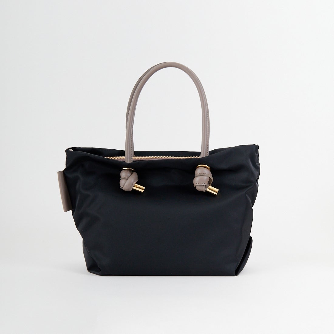 VIOLAd'ORO [ヴィオラドーロ] ノットハンドルナイロントートバッグ [V-2174] BLACK/TAU