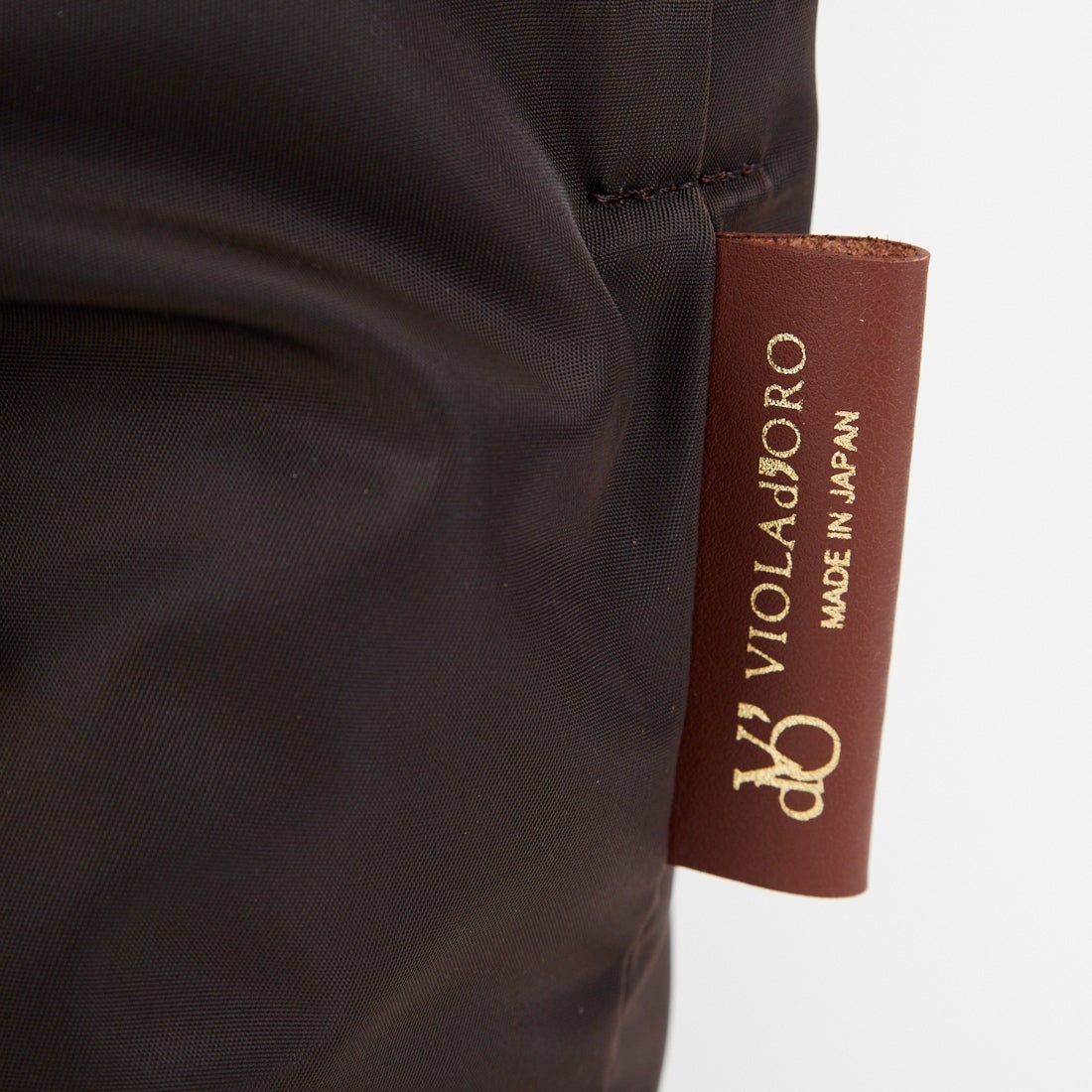 VIOLAd'ORO [ヴィオラドーロ] ノットハンドルナイロントートバッグ [V-2174] CHOCO/BRN