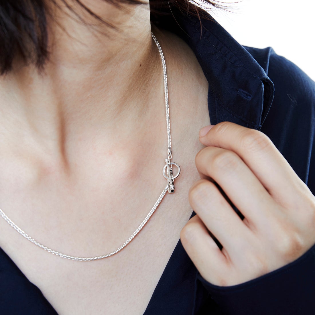 XOLO JEWELRY [ショロジュエリー] スパイクリンクネックレス [XON048-60] SILVER
