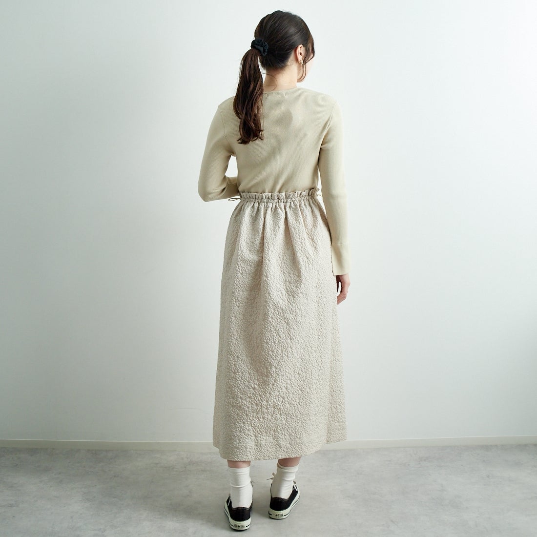 Jeans Factory Clothes [ジーンズファクトリークローズ] ニットエンボスドッキングワンピース [11243812] ｴｸﾘｭ