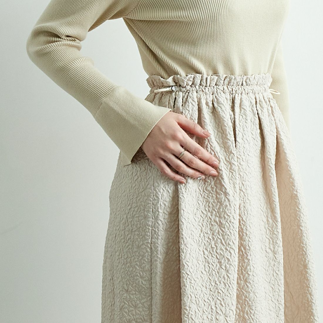 Jeans Factory Clothes [ジーンズファクトリークローズ] ニットエンボスドッキングワンピース [11243812] ｴｸﾘｭ