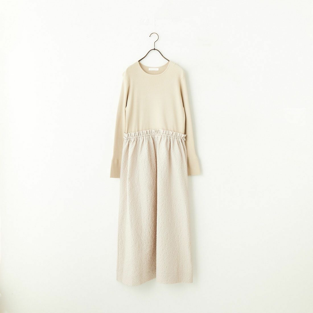 Jeans Factory Clothes [ジーンズファクトリークローズ] ニットエンボスドッキングワンピース [11243812] ｴｸﾘｭ