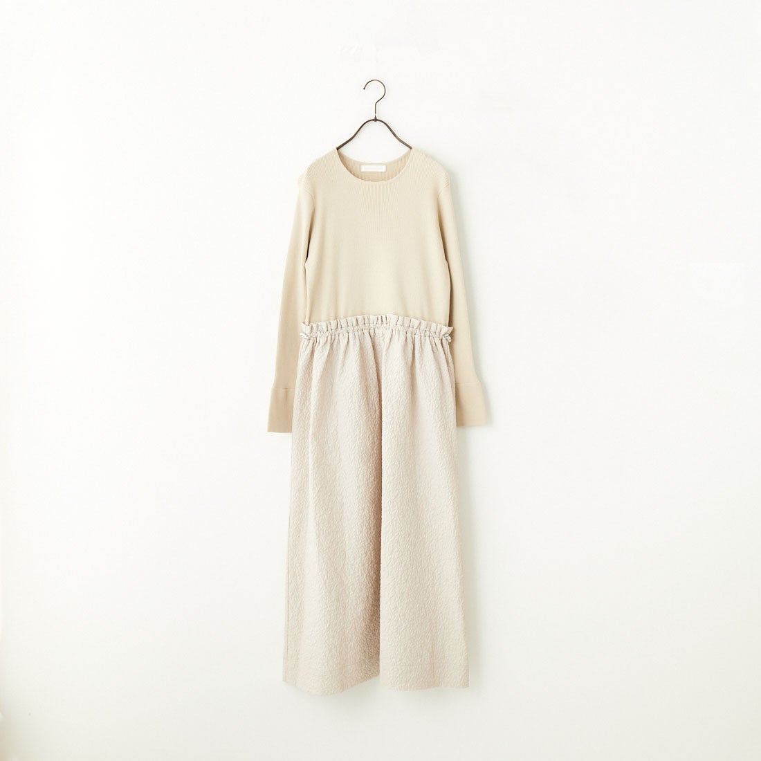 Jeans Factory Clothes [ジーンズファクトリークローズ] ニットエンボスドッキングワンピース [11243812] ｴｸﾘｭ