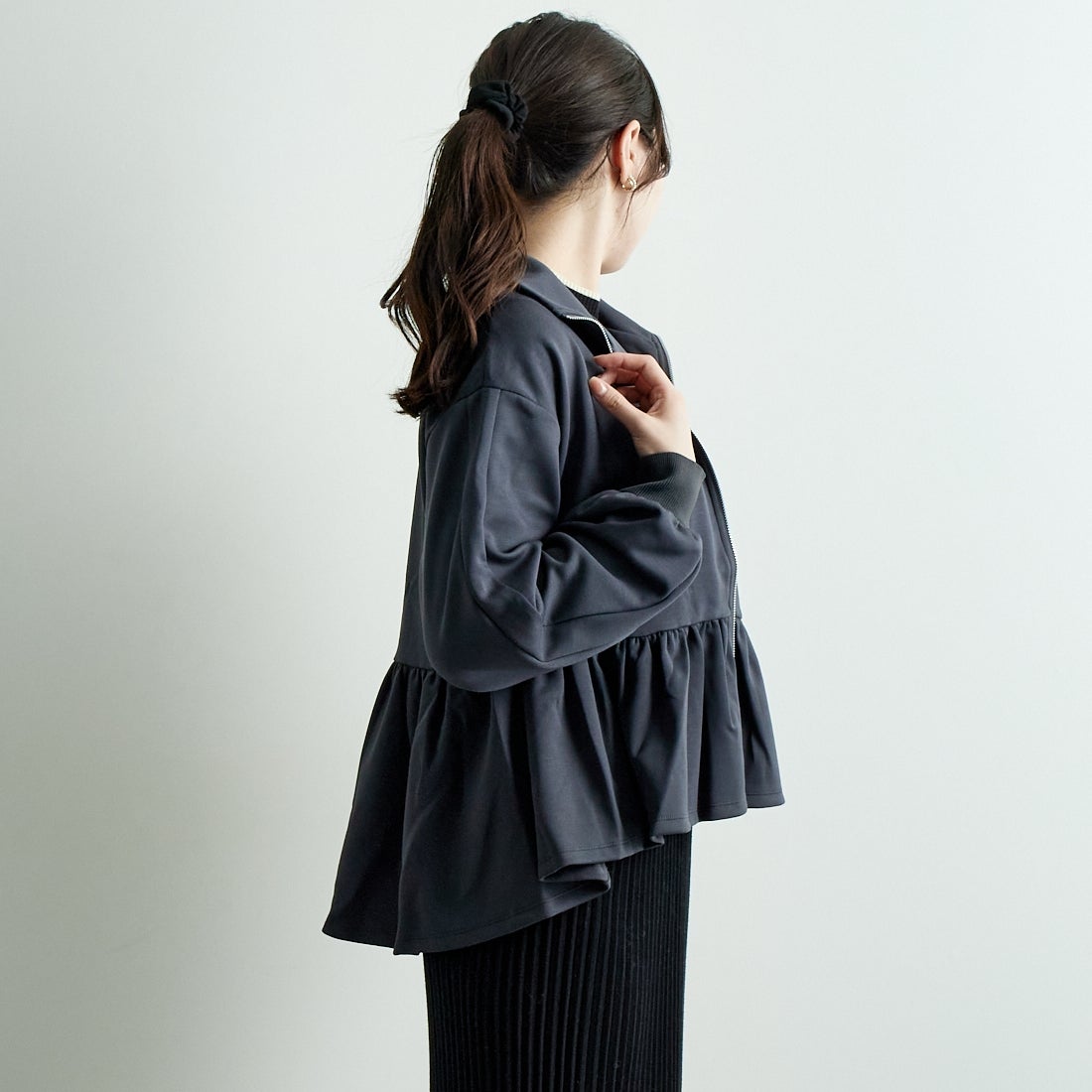 Jeans Factory Clothes [ジーンズファクトリークローズ] ダンボールニットスタンドブルゾン [7645518] C.GRAY