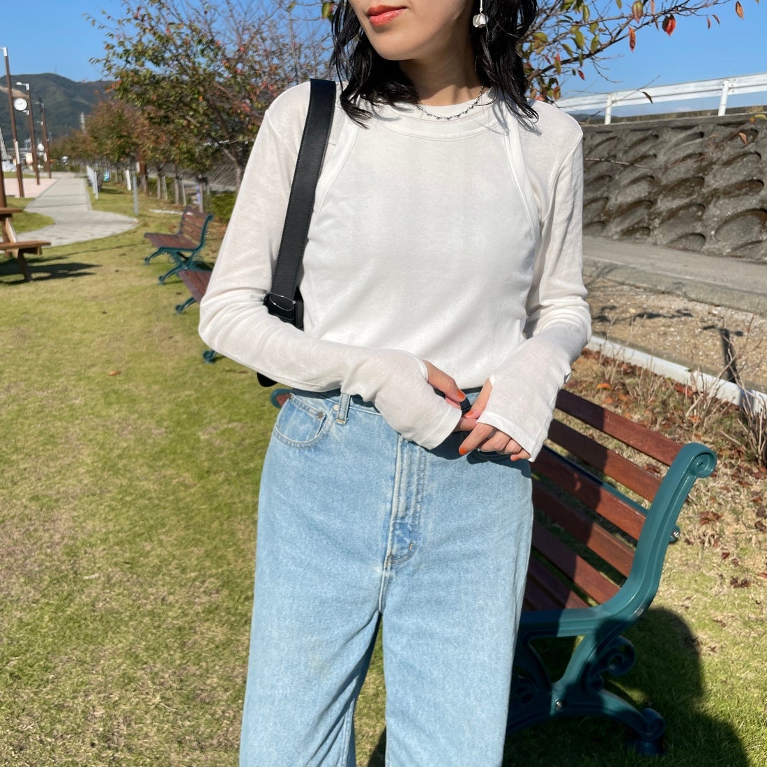 OFF WHITE&&モデル身長：160cm 着用サイズ：F&&