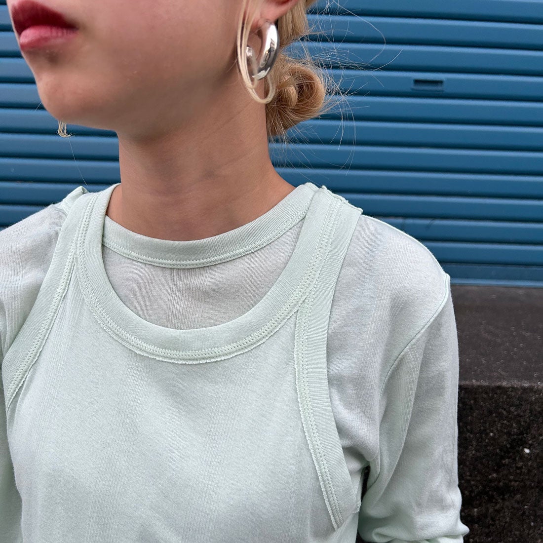 Robert P.Miller [ロバートピーミラー] 別注 2ピース タンクトップレイヤードシアーカットソー [RM251-1151IN-JF] MELON