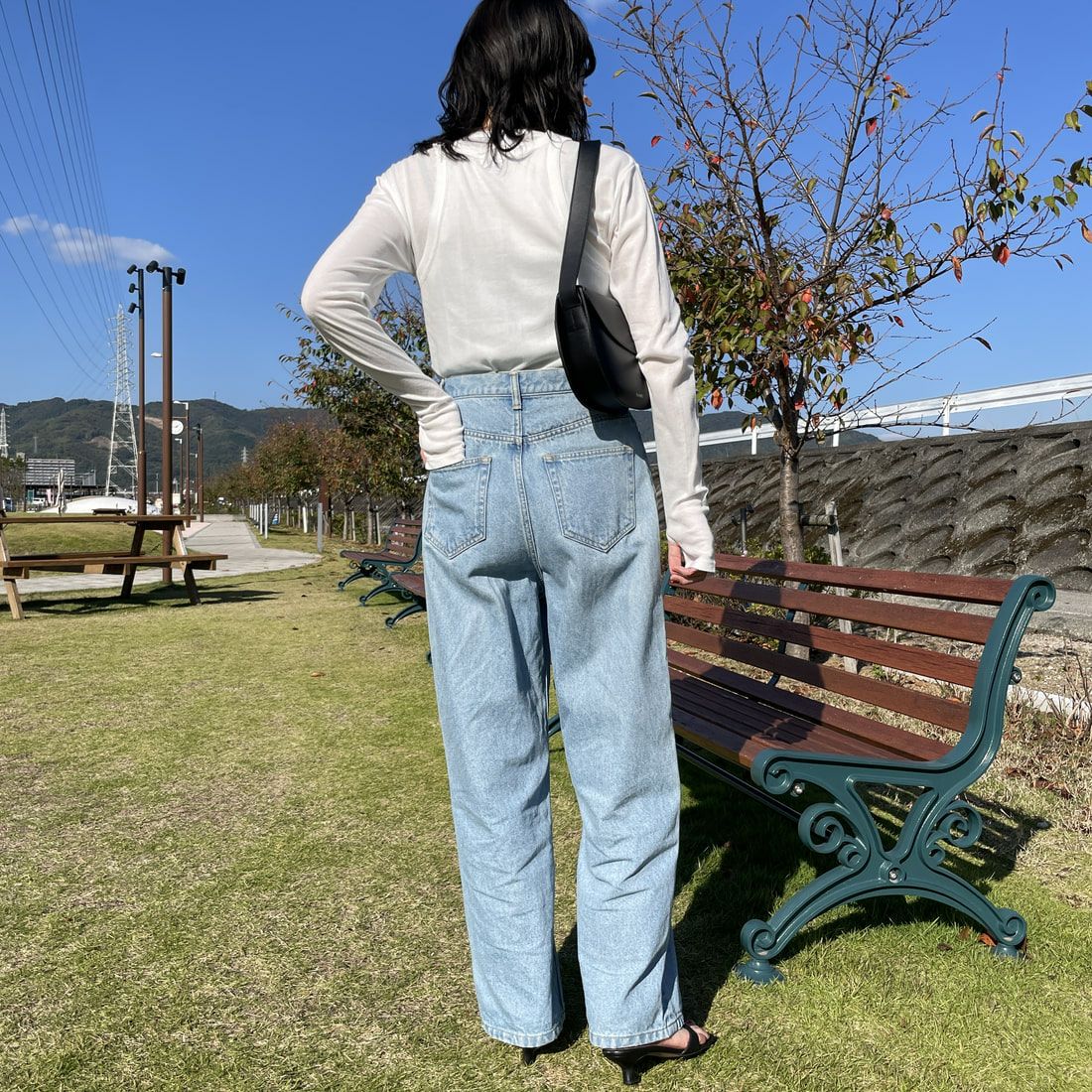 Robert P.Miller [ロバートピーミラー] 別注 2ピース タンクトップレイヤードシアーカットソー [RM251-1151IN-JF] OFF WHITE &&モデル身長：160cm 着用サイズ：F&&