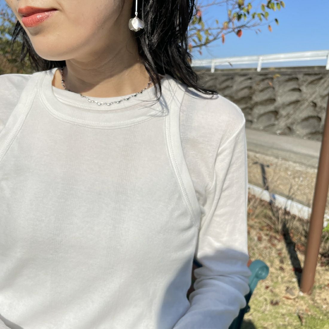 Robert P.Miller [ロバートピーミラー] 別注 2ピース タンクトップレイヤードシアーカットソー [RM251-1151IN-JF] OFF WHITE