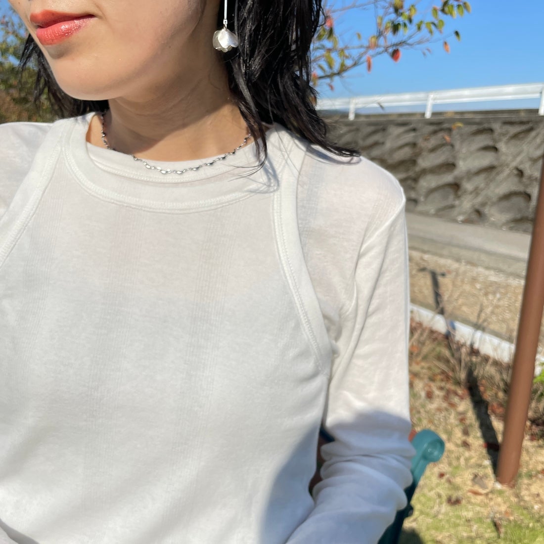 Robert P.Miller [ロバートピーミラー] 別注 2ピース タンクトップレイヤードシアーカットソー [RM251-1151IN-JF] OFF WHITE