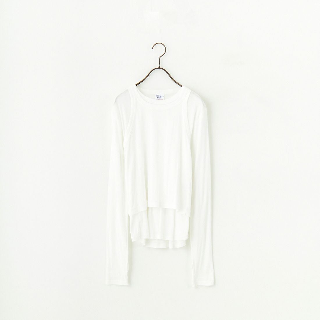 Robert P.Miller [ロバートピーミラー] 別注 2ピース タンクトップレイヤードシアーカットソー [RM251-1151IN-JF] OFF WHITE