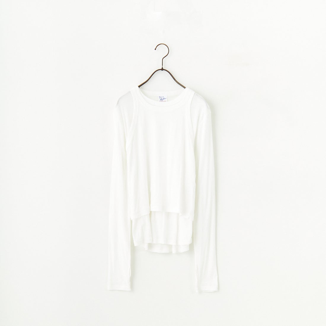 Robert P.Miller [ロバートピーミラー] 別注 2ピース タンクトップレイヤードシアーカットソー [RM251-1151IN-JF] OFF WHITE