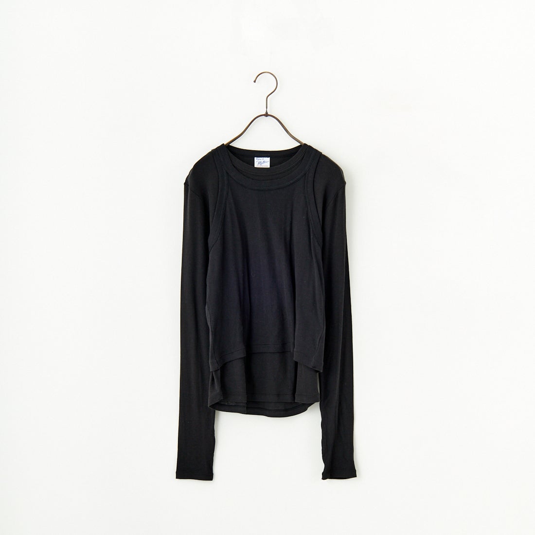 Robert P.Miller [ロバートピーミラー] 別注 2ピース タンクトップレイヤードシアーカットソー [RM251-1151IN-JF] BLACK