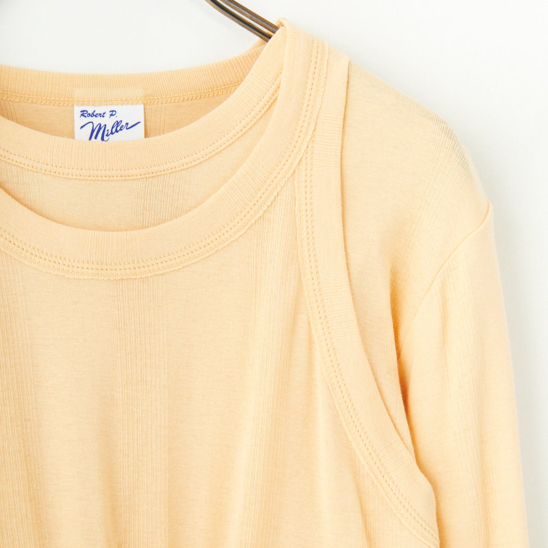 Robert P.Miller [ロバートピーミラー] 別注 2ピース タンクトップレイヤードシアーカットソー [RM251-1151IN-JF] APRICOT