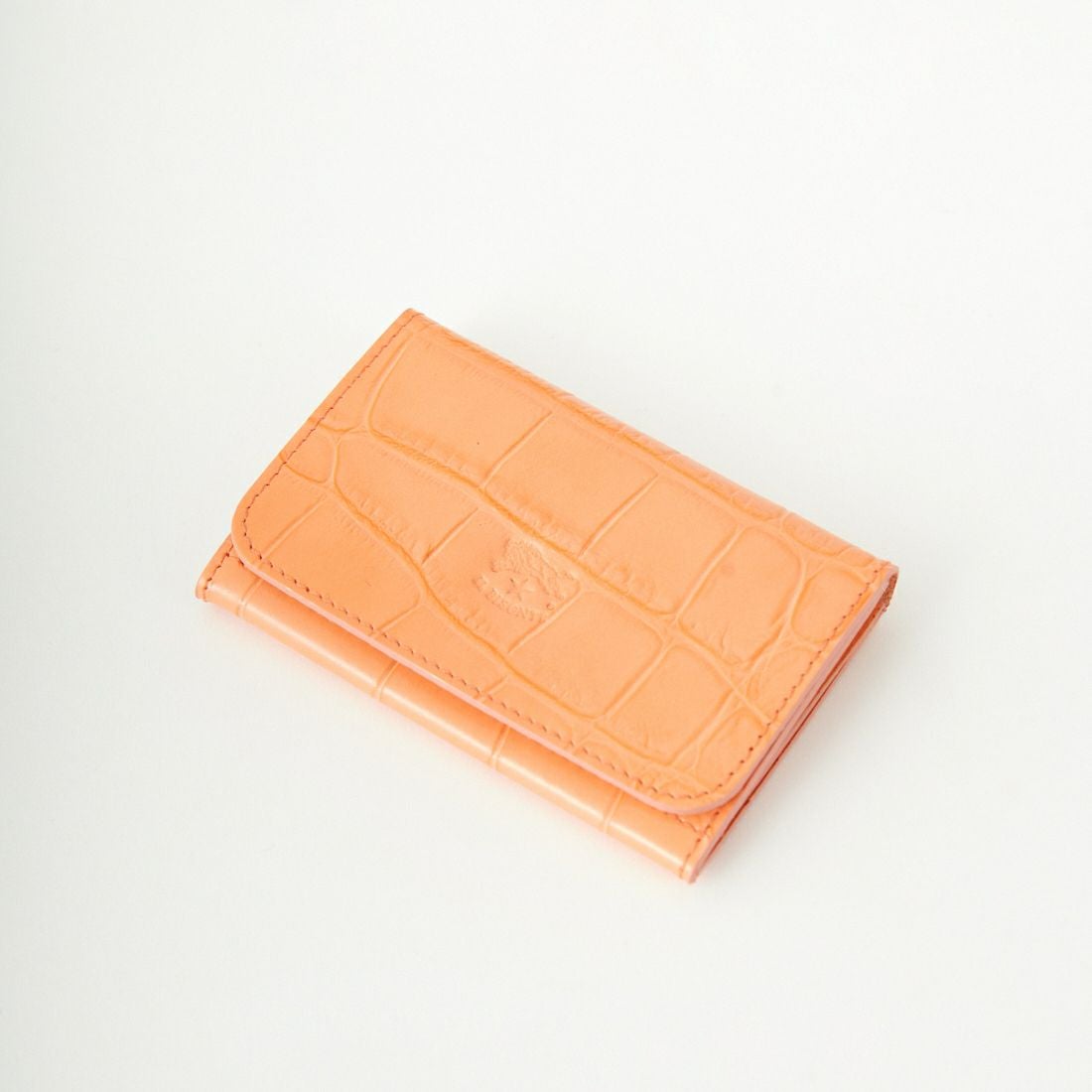 IL BISONTE [イルビゾンテ] クロコ エンボスドレザーカードケース [5402305593] 62 SALMONE