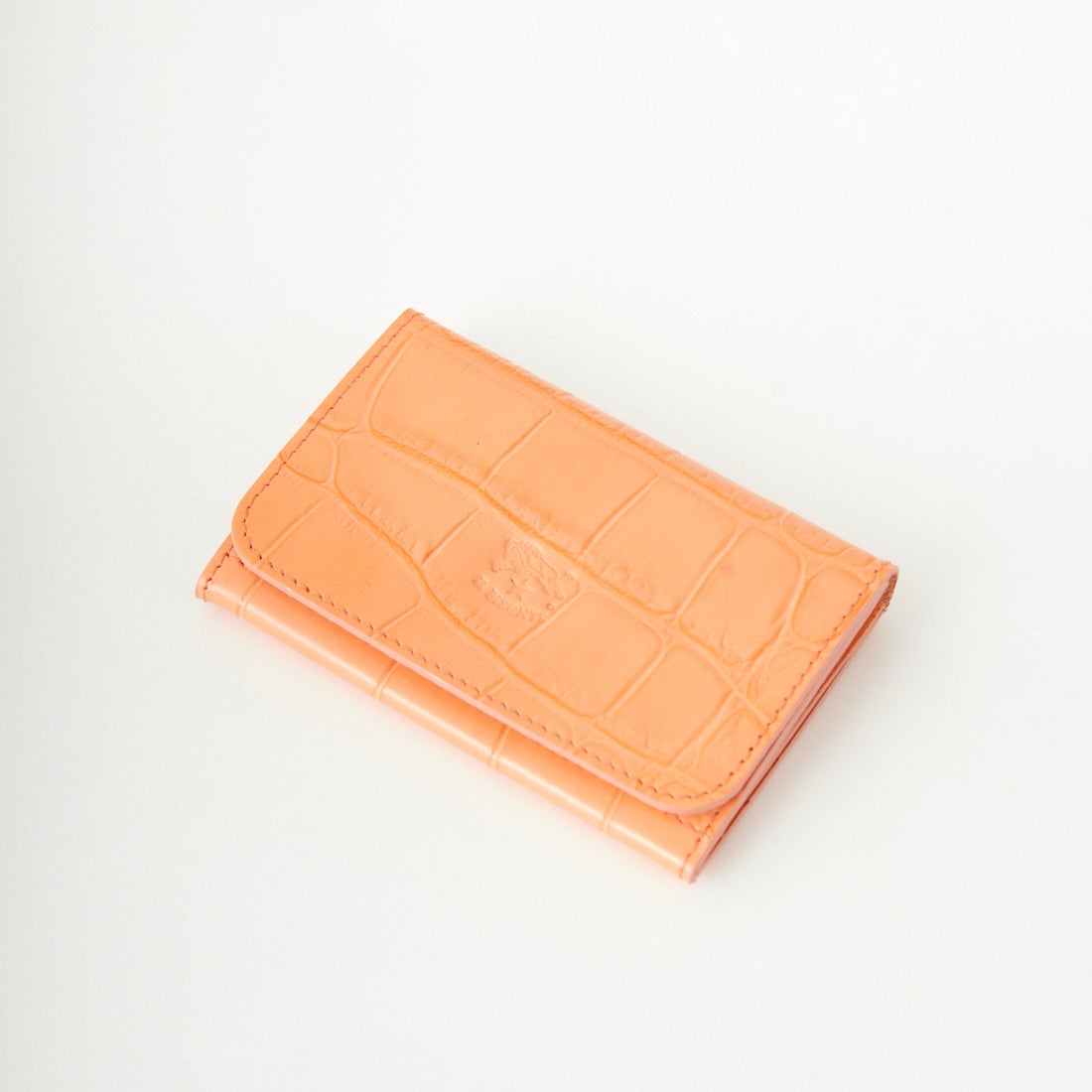 IL BISONTE [イルビゾンテ] クロコ エンボスドレザーカードケース [5402305593] 62 SALMONE