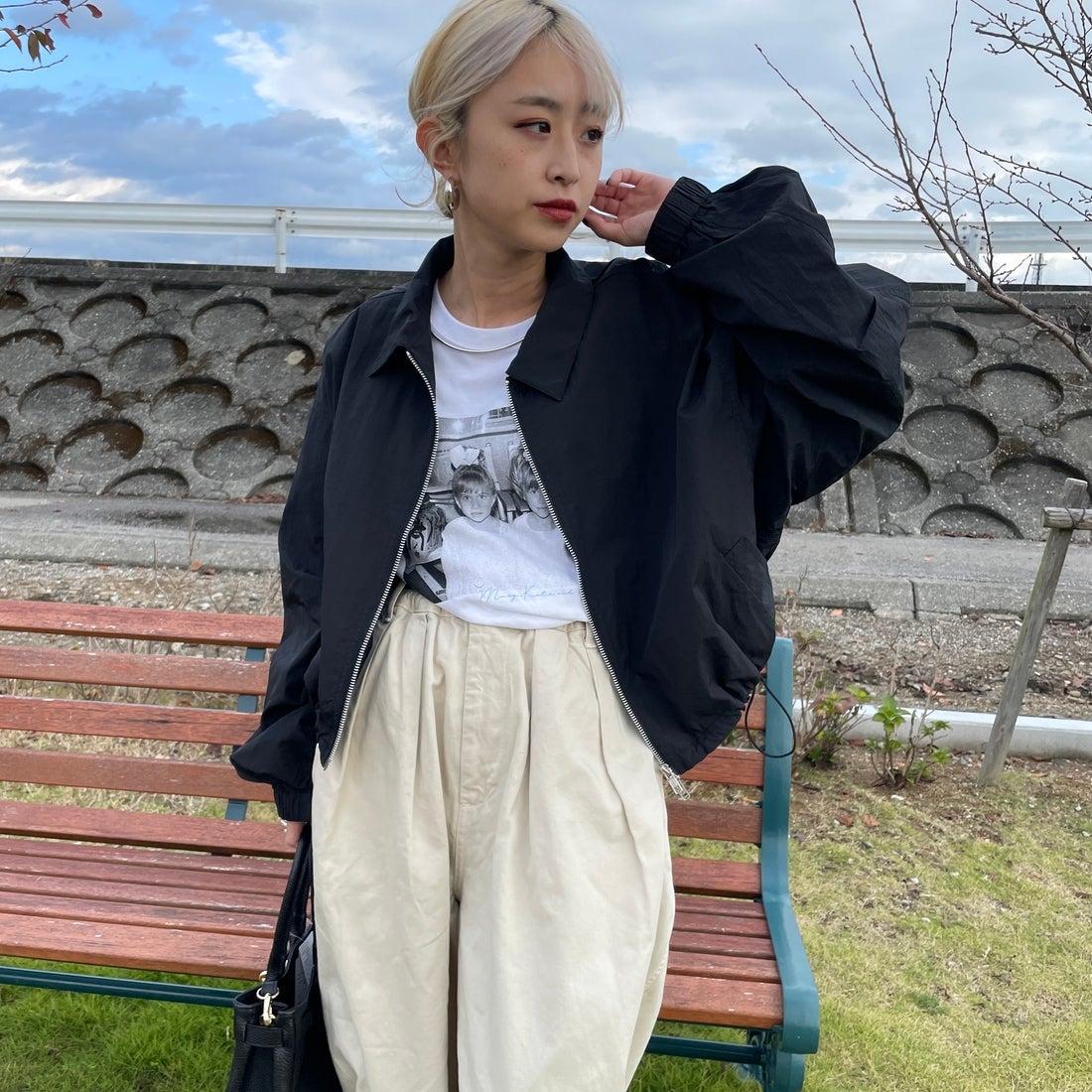 ﾌﾞﾗｯｸ&&モデル身長：150cm 着用サイズ：F&&